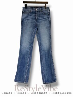 WHITE HOUSE BLACK MARKET Women’s Size 2 Denim Jeans High Rise Straight Stretch